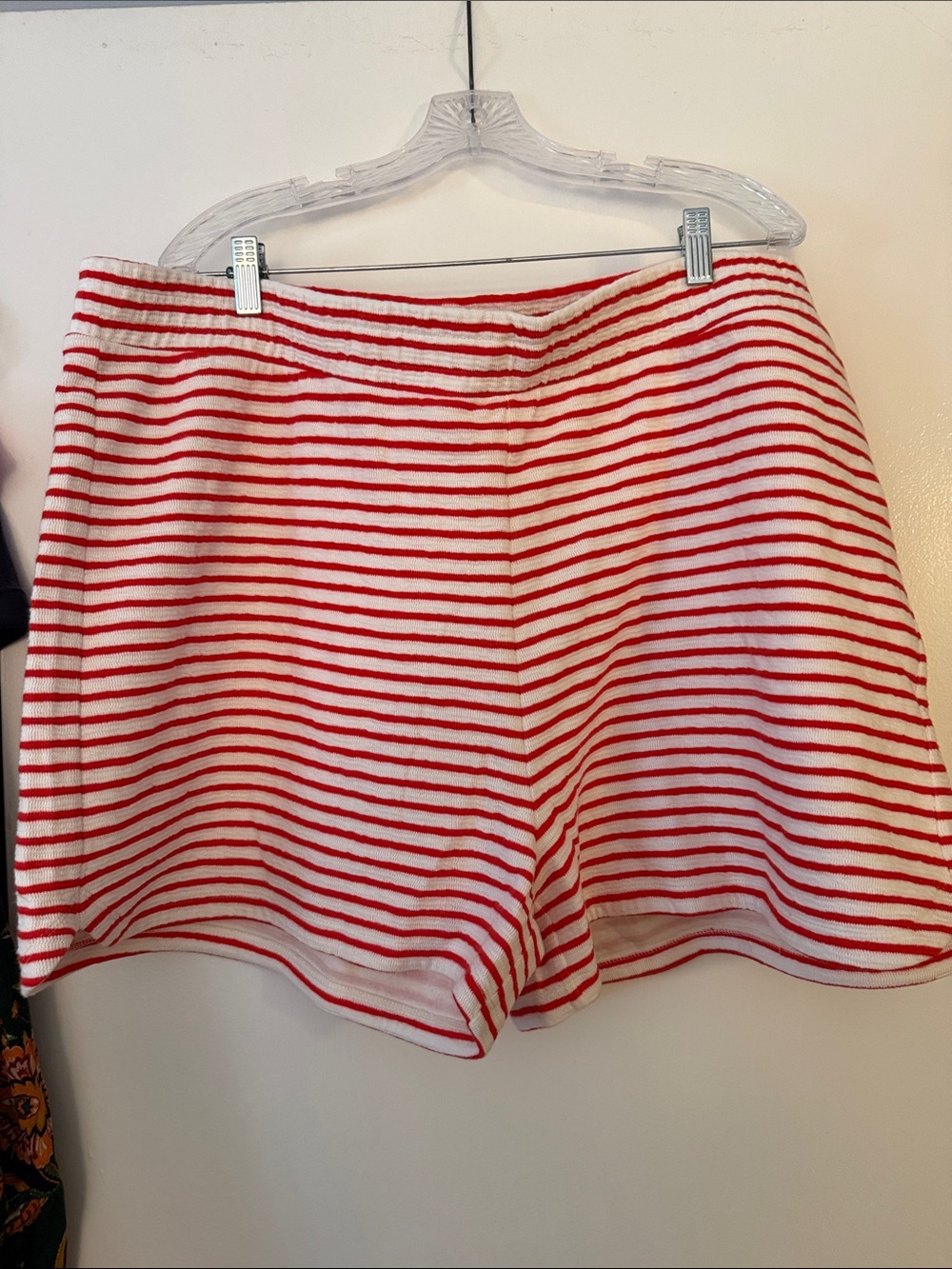 NWT J. Crew Factory Casual Red & White Striped Women’s Shorts